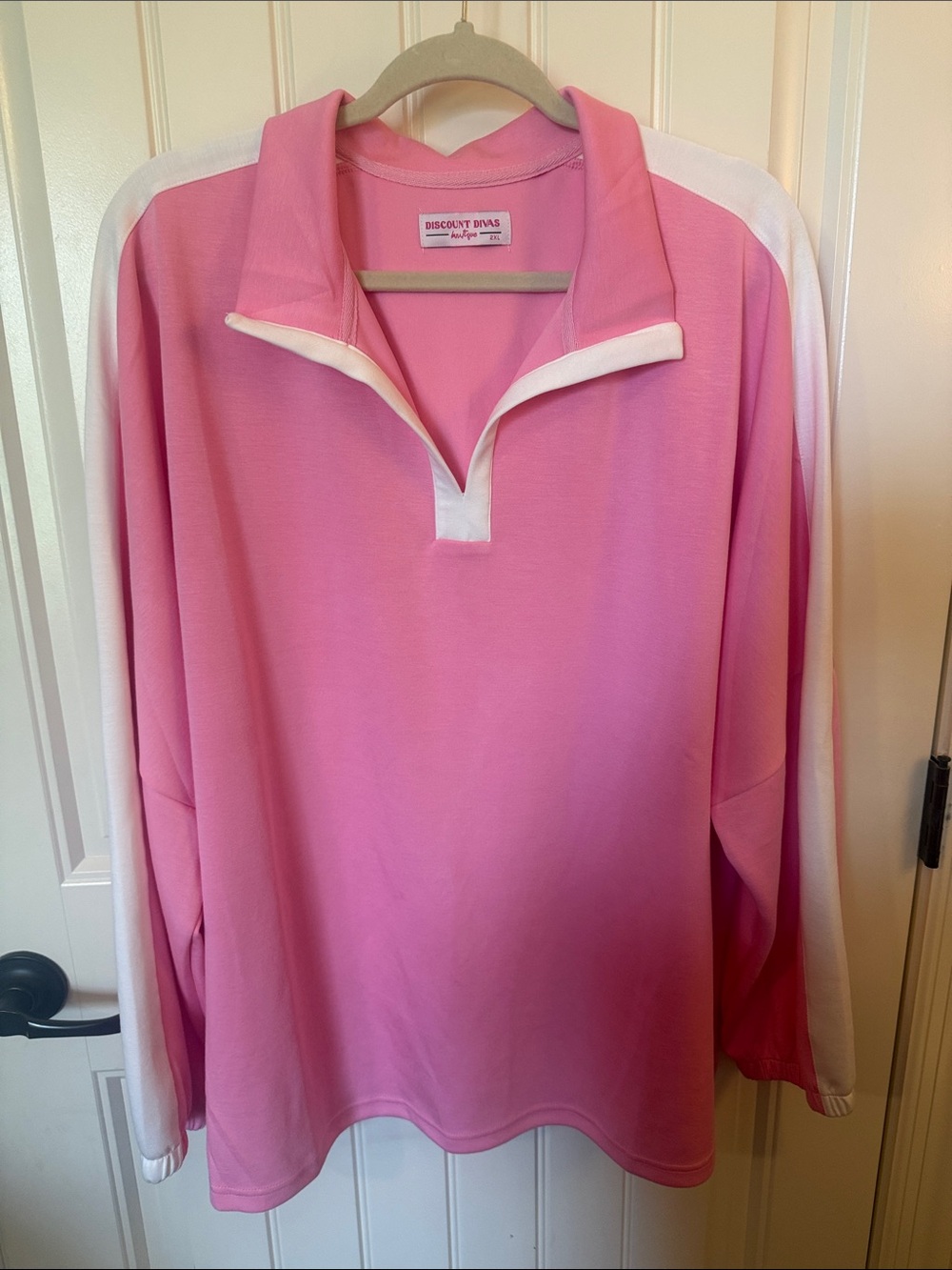 Discount Divas Pink Scuba Pullover Sweatshirt